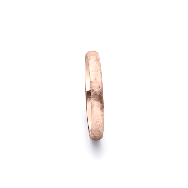 Besondere Roségold Eheringe in schmalem Design mit Diamanten 5062