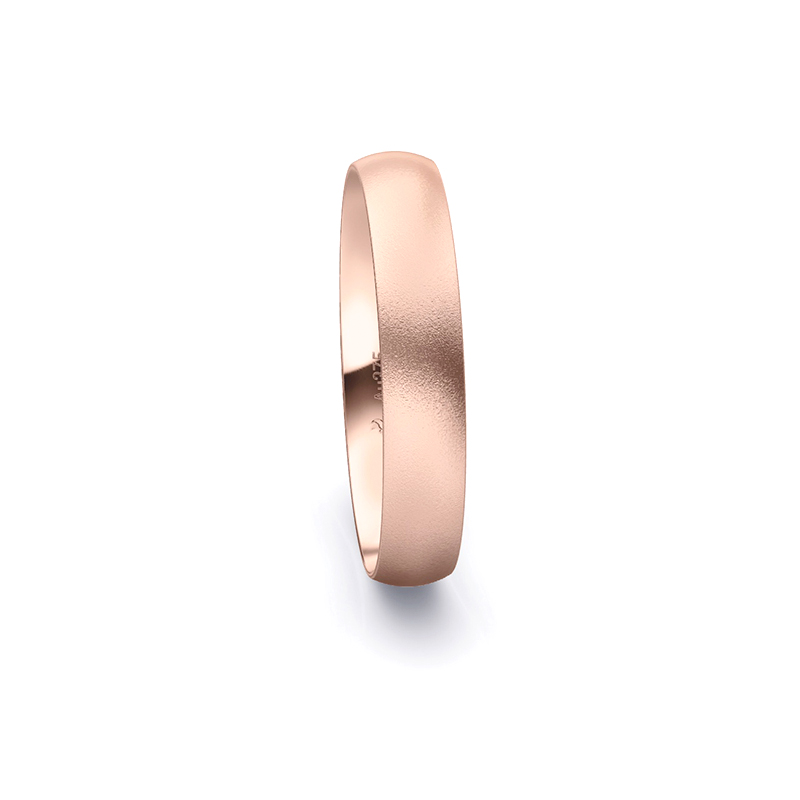 Originelle Eheringe aus Roségold mit Diamanten in sandmattem Design 4600