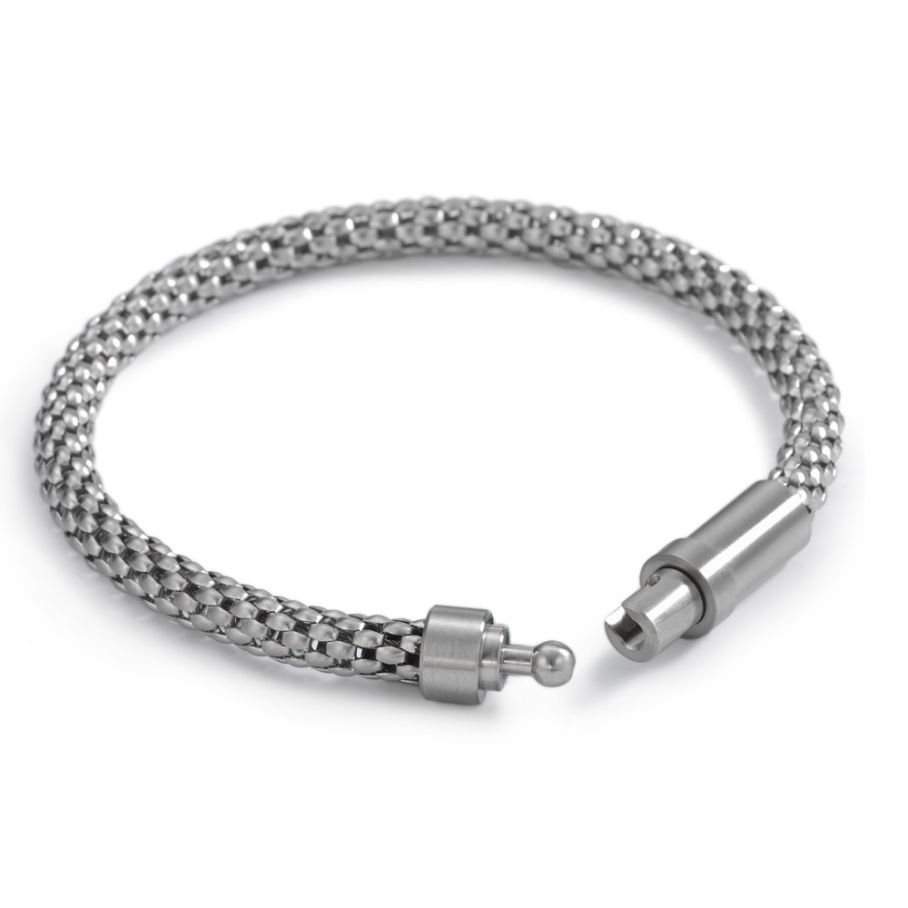 Elegantes Armband aus satiniertem Edelstahl in Flechtoptik 3967548