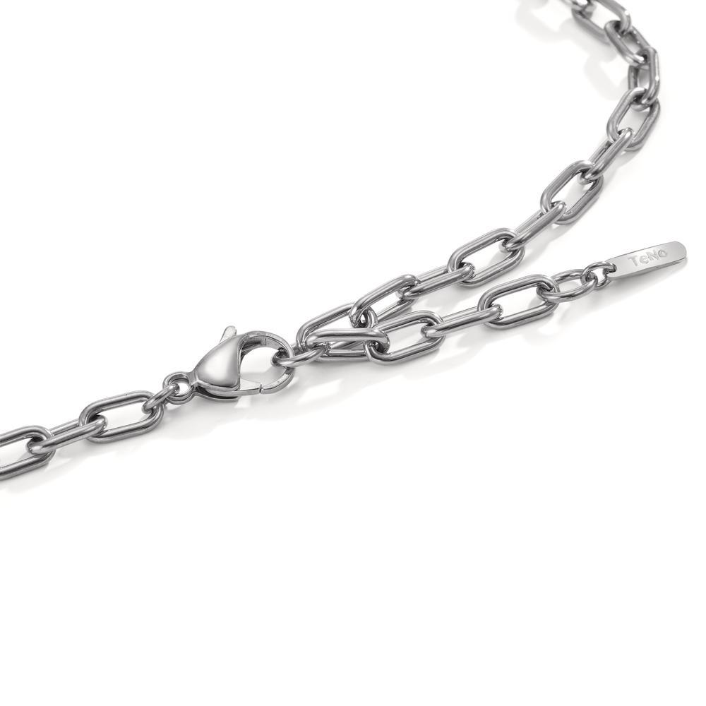 Collier aus Edelstahl mit dunklen Carbon-Segmenten