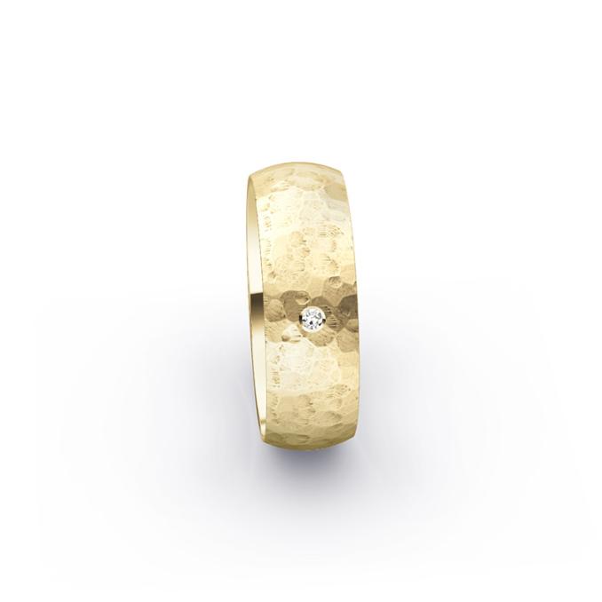 Charismatische Eheringe aus Gelbgold mit Diamanten 5083