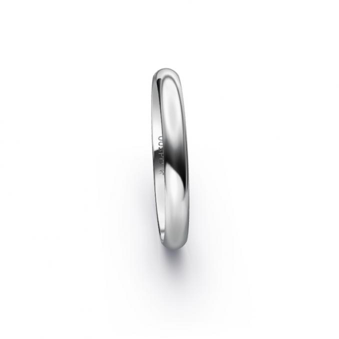 Aufnahme von schlichten polierten Trauringen aus Palladium 500 mit 3 mm Breite