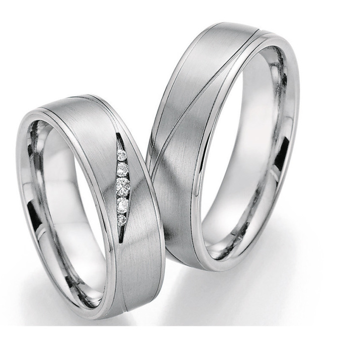 Eheringe Trauringe aus Titan & Platin 600 mit Diamant Ruesch Collection Nowotny 86/10130-060
