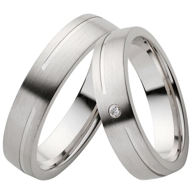 Eheringe Partnerringe platinierte Silberringe Verlobungsringe 05476