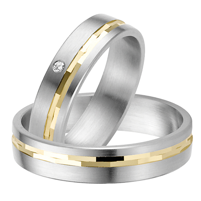 Eheringe Trauringe Edelstahl Gelbgold 60031