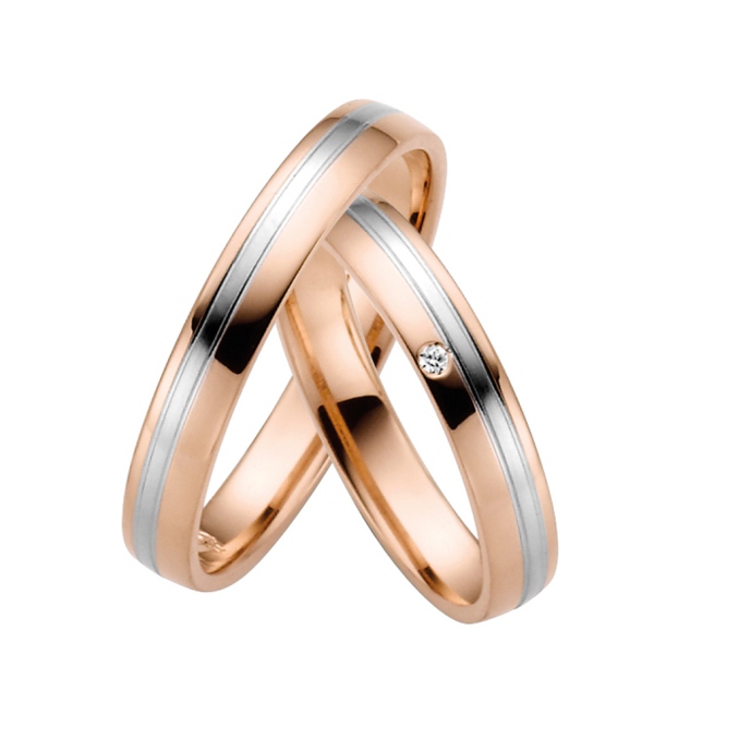Rotgold Rosegold Weißgold Trauringe Günstig Eheringe Diamant MyTrauring Rauschmayer 50675