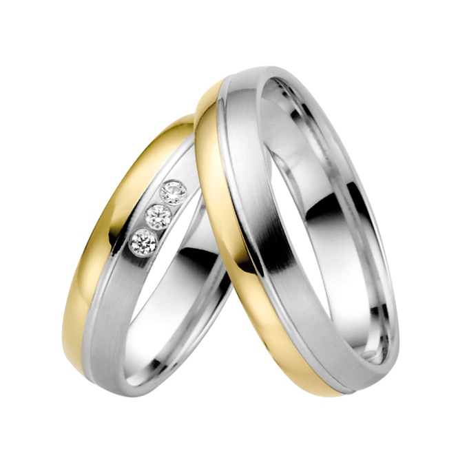 Bicolor Eheringe Sale Günstig Trauringe Diamant MyTrauring 50775
