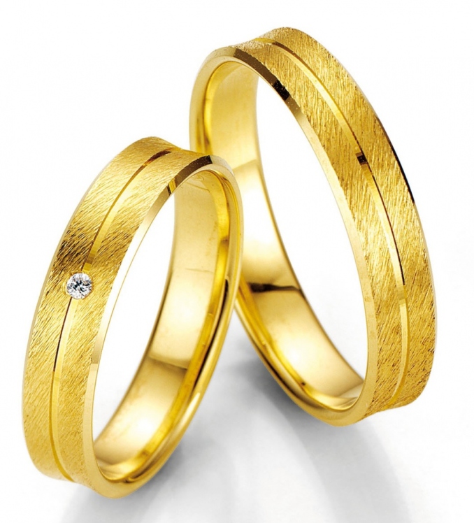 Eheringe Trauringe Günstig Gelbgold 333 585 750 48-07001 & 48-07002