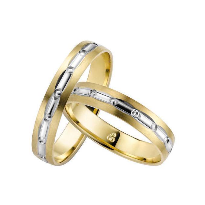 Eheringe Trauringe Günstig Gelb- / Weißgold Diamanten MyTrauring Rauschmayer 03686