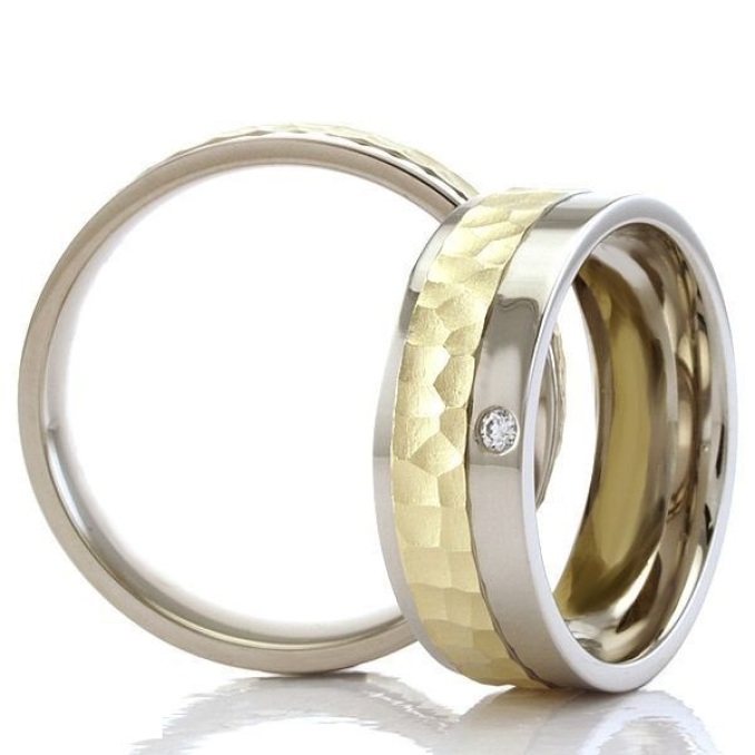 Silber & Gelbgold Eheringe Partnerringe Verlobungsringe 60066