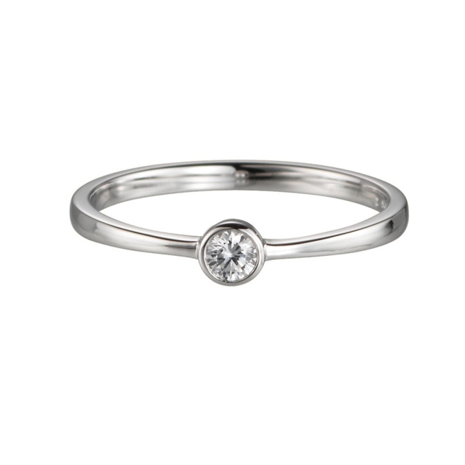 Filigraner Trauringe Günstig Weißgoldring Diamant 41-82154