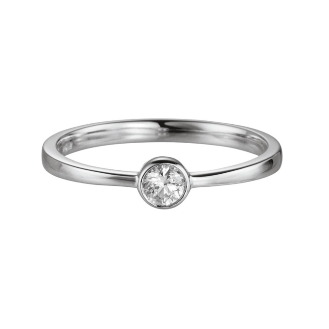 Filigraner Trauringe Günstig Weißgoldring Diamant 41-82153