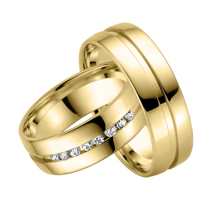 Eheringe Gelbgold Reduziert günstig Trauringe Diamanten MyTrauring 0713 Rauschmayer