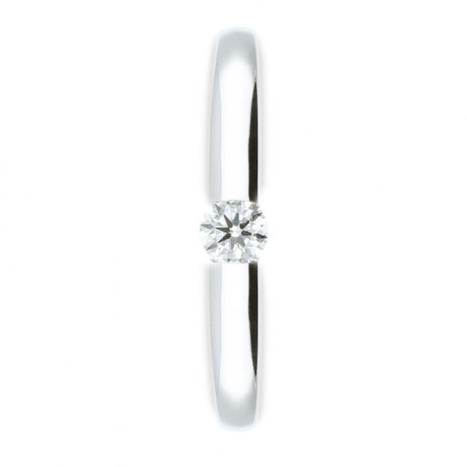 Eleganter Verlobungsring aus Weissgold mit strahlendem Diamanten 208092