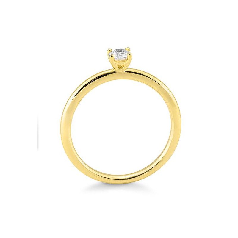 Gelbgold Verlobungsring mit 0.25 Karat Brillant