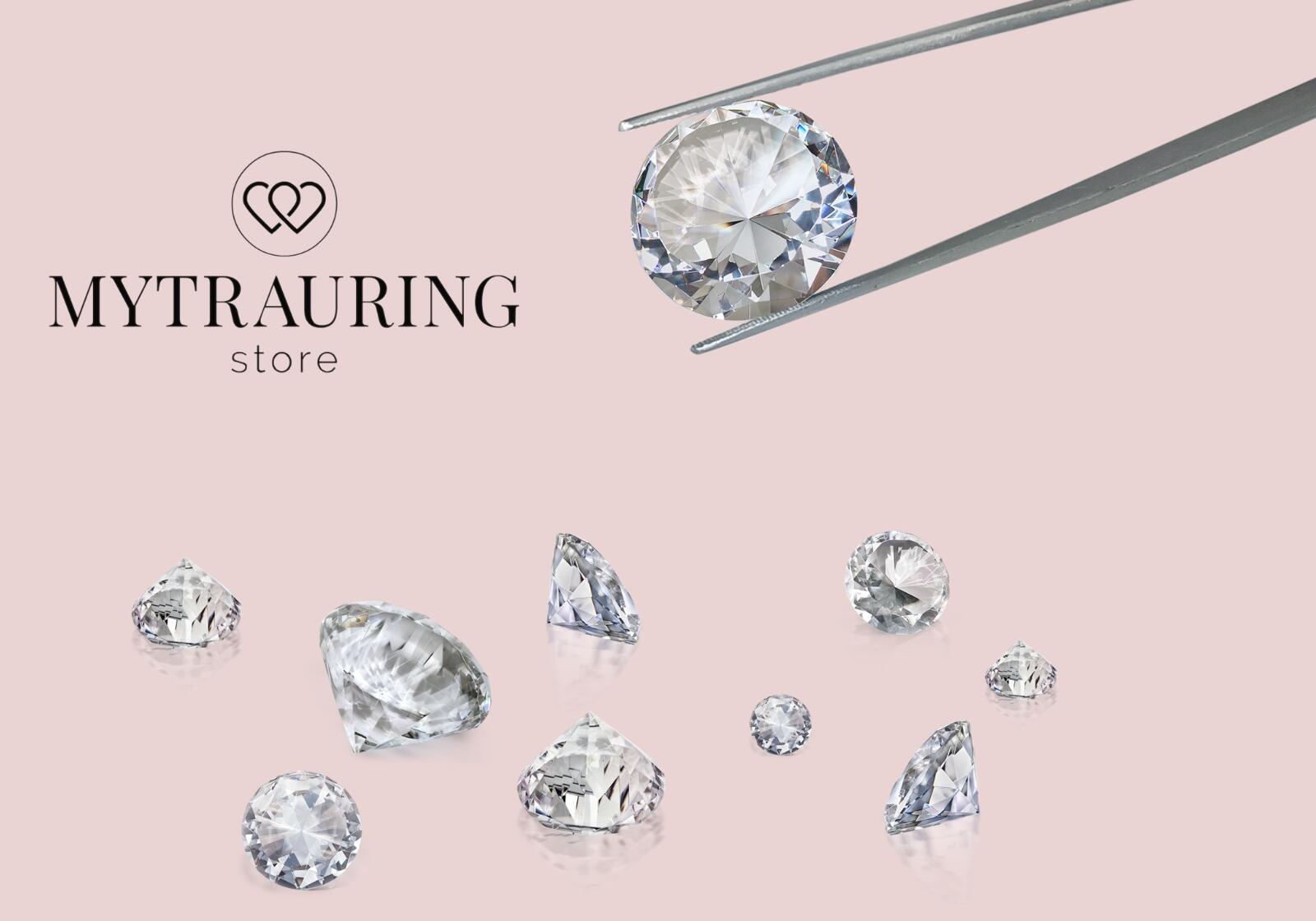 Viele Diamanten mit Pinzette