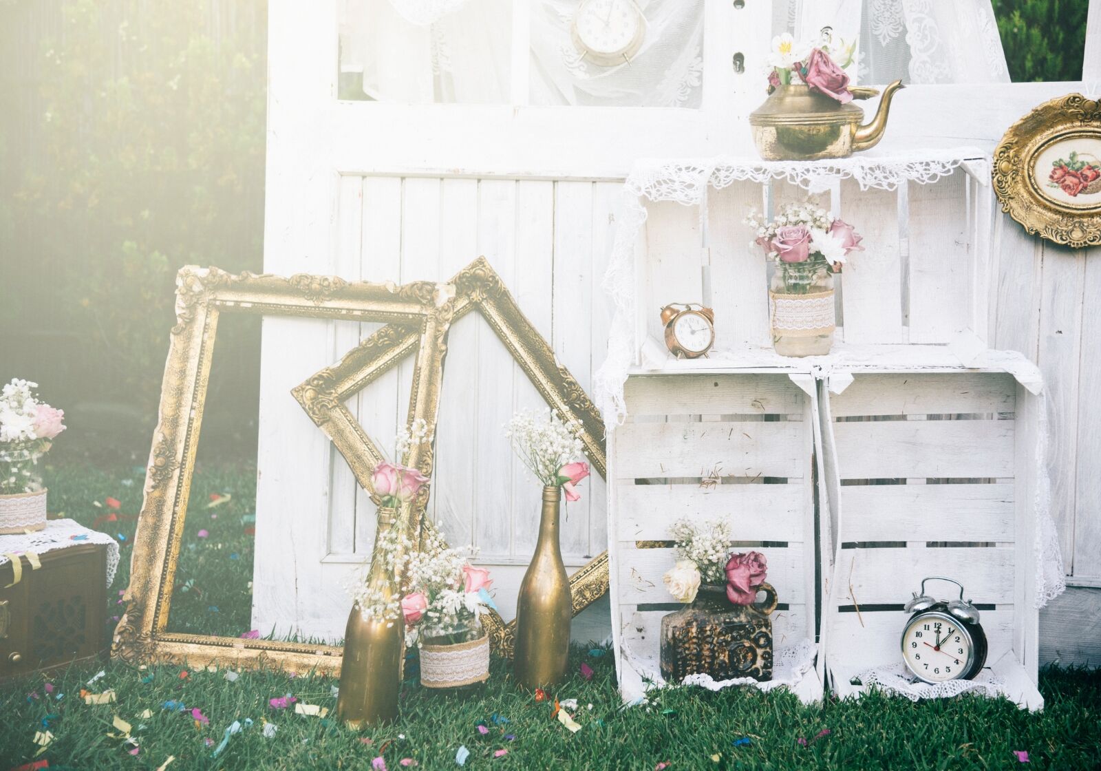 Holzdekoration für Hochzeit