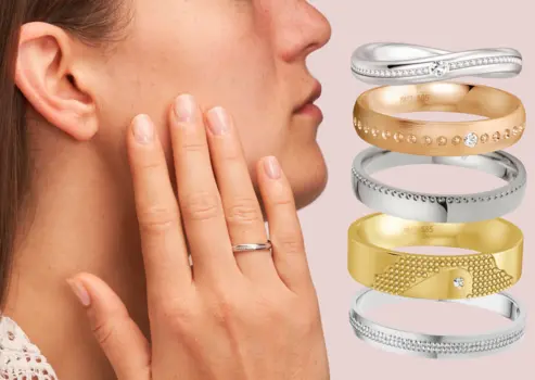 Eheringe mit Millgriff Design