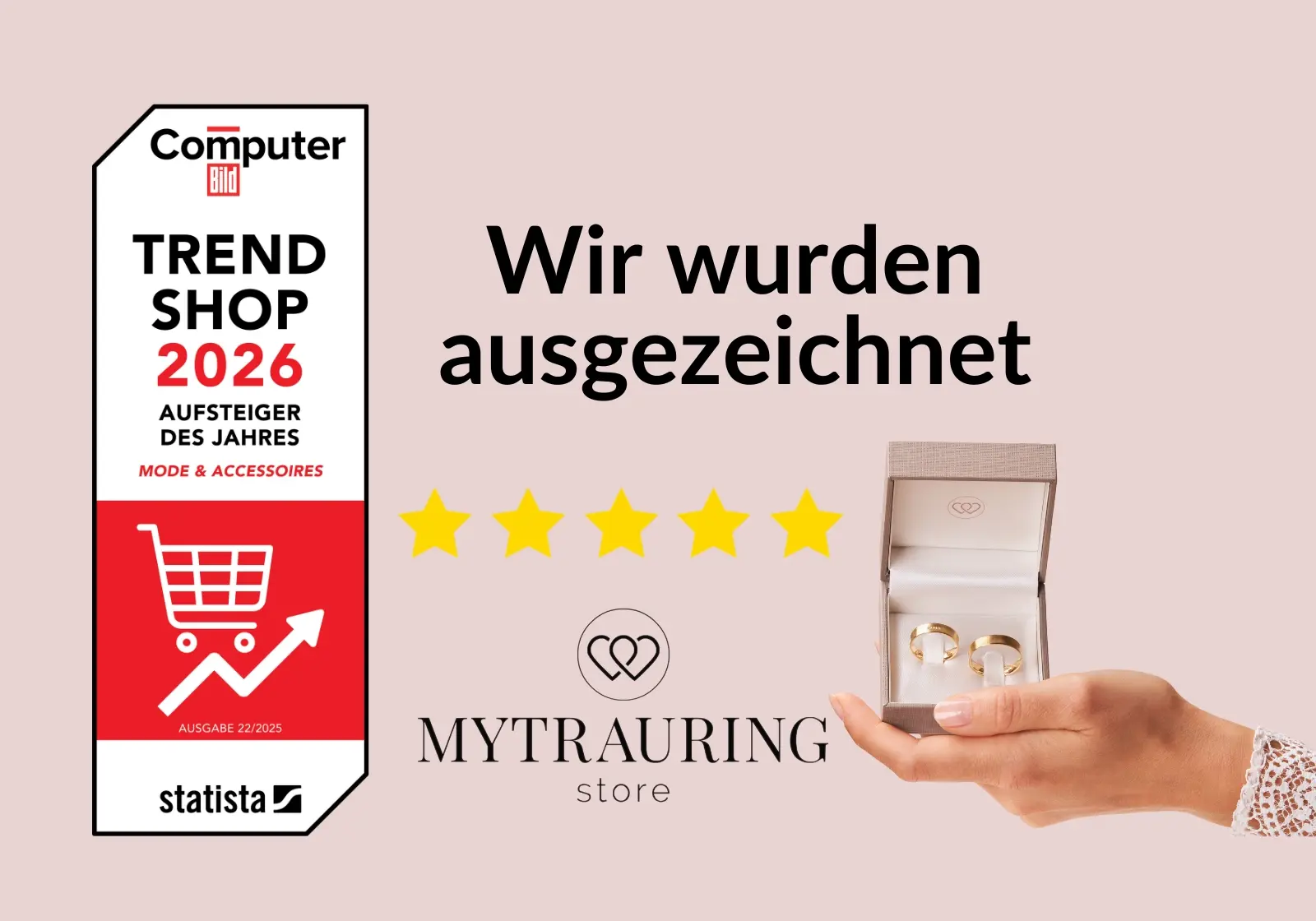 Auszeichnung MYTRAURINGstore von Computer BILD