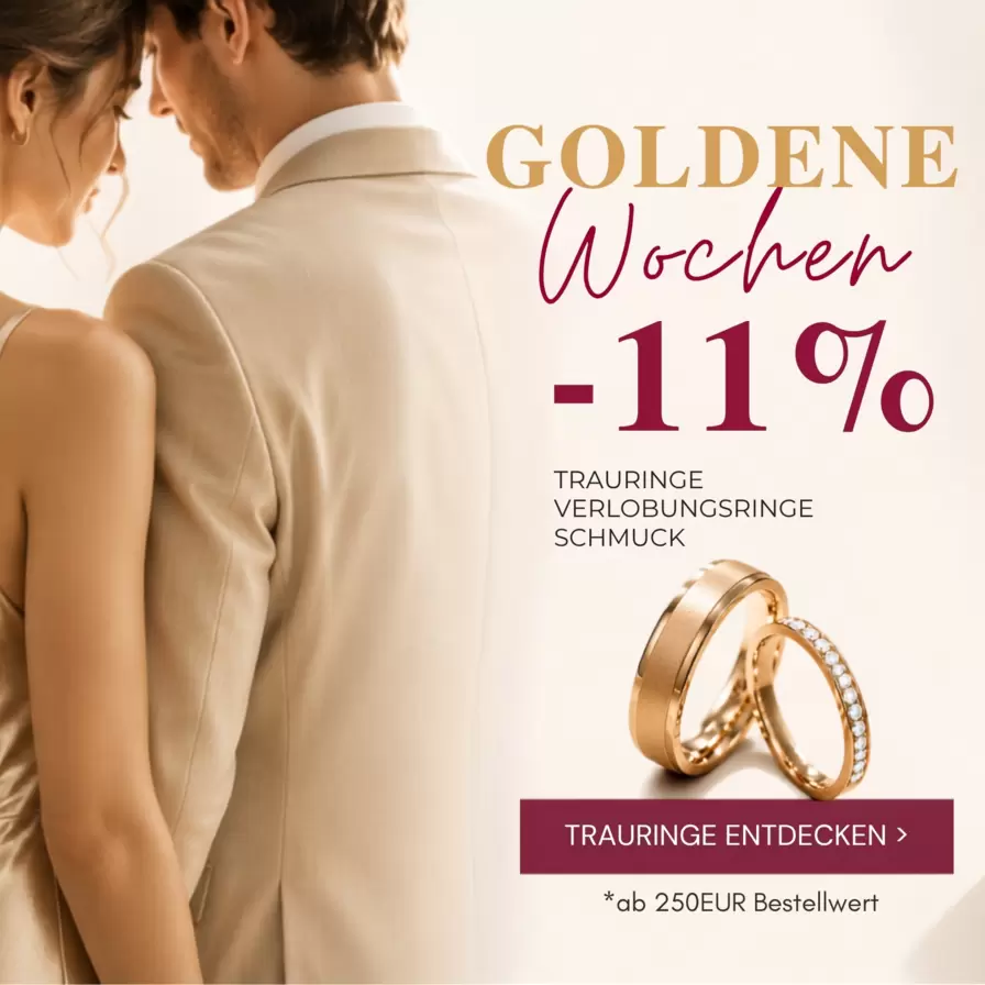 Trauringe & Eheringe Sommer Sale - jetzt sparen!